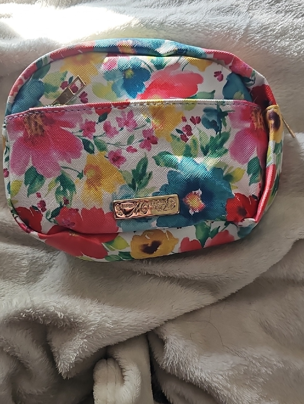 The Pioneer Woman Floral Cosmetic Pouch in Pink, Blue, Yellow & Green